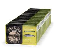 CONSERVAS SERRATS - Sardinillas Txikis en Aceite de Oliva Virgen Extra - 12 Latas x 115g (Total: 1380g) - Elaboración Artesanal desde 1890 - Sin Gluten - Rico en Omega 3