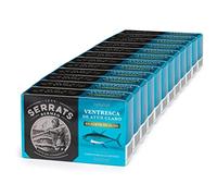 CONSERVAS SERRATS - Ventresca de Atún Claro en Aceite de Oliva Premium - 12 Latas x 115g (Total: 1380g) - La Parte Más Jugosa y Sabrosa del Atún - Elaboración Artesanal