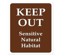 Conservation Zone Access Denied Metal Sign For Forest Reserve 12x8 Inch