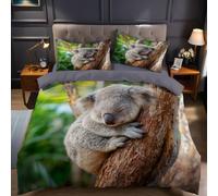 Consideraciones sobre los Animales Funda nórdica Cama 150 Gris Funda edredón 220x240 cm Cremallera Microfibra Suave, Juego de Ropa de Cama 3 Piezas Ideal para Dormitorio Adulto