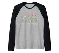 Considere cómo Crecen Las Flores Silvestres Lucas 12 27 Inspirador Camiseta Manga Raglan