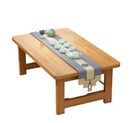 Conslika Mesa de Centro China Plegable de bambú, Mesa de Altar para meditación, Mesa de té portátil, mesita Auxiliar pequeña de Camping para Exteriores(Original Wood,100 * 50 * 35cm)