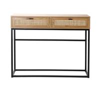 Consola 2 Cajones con Rejilla De Ratán - L 100 Cm