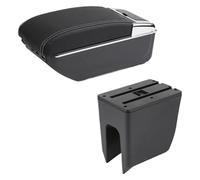Consola Central Caja Almacenamiento Para D&acia Para Caja Reposabrazos Resorte Coche Almacenamiento Central Carga USB Reequipamiento Interno(C3 Black White Line 7 Usb)