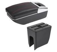 Consola Central Caja Almacenamiento Para D&acia Para Caja Reposabrazos Resorte Coche Almacenamiento Central Carga USB Reequipamiento Interno(A2 Black Red Line No Usb)