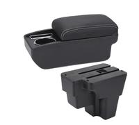 consola central coche Para KIA STONIC Para Rio LX Para Cerato 2015-2024 Caja De Almacenamiento Reposabrazos Interiores Específicos Apoyabrazos Caja(C Black white NOUSB)