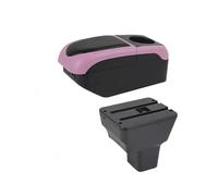 Consola Central Coche Para Kicks 2016-2024 Caja Apoyabrazos Central Para Automóvil(Black-pink 6USB)