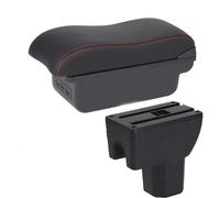 Consola central de cuero con espacio de almacenamiento de doble capa, reposabrazos de coche, caja de almacenamiento automático, soporte de brazo, detalles interiores, pieza de reajuste, para Suzuki