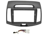 Consola central del coche Panel Panel frontal de radio de 9 pulgadas Compatible con Hyundai Elantra Avante 2006-2011. Kit de embellecedores para salpicadero. Panel de navegación(Only frame-gray)