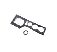 Consola Central Tapizado interior Cubierta Embellecedora Del Panel Del Portavasos Fibra Carbono ABS Para Triton L200 2023, Pegatina Decorativa Interior(Left-hand drive)