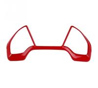 Consola central Tapizado interior Para Civic Para 10. ° 2016 2017 2018, Repuesto Para Salpicadero Coche, Marco Decorativo, Anillos Esfera, Embellecedor Fibra Cangrejo Rojo(2)