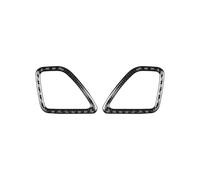 Consola Central Tapizado interior Pegatinas Decorativas Fibra Carbono Para Rejilla Ventilación Cherokee 2014-2018, Accesorios Salpicadero Interior(Black)