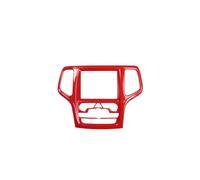 Consola Central Tapizado interior Tiras Decorativas El Interior Del Para Grand Cherokee 2014-2015, ABS Con Patrón De Fibra De Carbono Rojo(Center console)