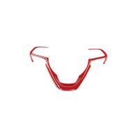 Consola Central Tapizado interior Tiras Decorativas El Interior Del Para Grand Cherokee 2014-2015, ABS Con Patrón De Fibra De Carbono Rojo(Steering wheel core)