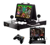 Consola Clásica de Juegos Arcade con 23000 Juegos, 14 Pulgadas X2 Mini Mini Retro Home Game Console Machine con Controlador de Juego, Cuerpo de Metal, Diseño de Bloqueo de Contraseña