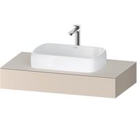 Consola Collection One de Duravit, 1000x550x170mm, con recorte central, QA4801083830000, Color: supermatt taupe