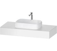 Consola Collection One de Duravit, 1200x550x170mm, con recorte central, QA4802018180000, Color: Blanco Mate