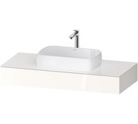 Consola Collection One de Duravit, 1200x550x170mm, con recorte central, QA4802022220000, Color: Blanco brillo intenso