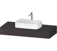 Consola Collection One de Duravit, 1200x550x170mm, con recorte central, QA4802080800000, Color: supermercado de grafito