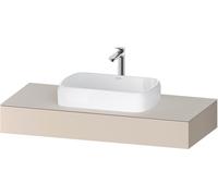 Consola Collection One de Duravit, 1200x550x170mm, con recorte central, QA4802083830000, Color: supermatt taupe