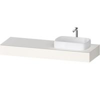 Consola Collection One de Duravit, 1600x550x170mm, con recorte a la derecha, QA4807084840000, Color: Supermatt blanco