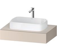 Consola Collection One de Duravit, 800x550x170mm, con recorte central, QA4800083830000, Color: supermatt taupe