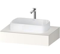 Consola Collection One de Duravit, 800x550x170mm, con recorte central, QA4800084840000, Color: Supermatt blanco
