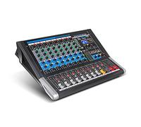 Consola de Audio Mezclador de Sonido Estéreo, Mezclador de sonido controlador de DJ de 8 canales con ecualizador de 3 bandas, interfaz de grabación USB, Bluetooth, alimentación fantasma de 48 V, ideal