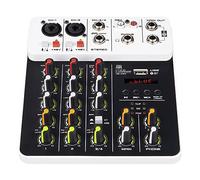 Consola de Audio Mezclador de Sonido Estéreo, Mezclador de sonido profesional for DJ, controlador de audio de 4 canales con interfaz de audio USB y Bluetooth, ecualizador estéreo, ecualizador de 3 ban
