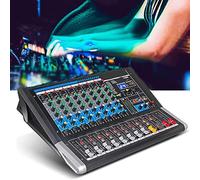 Consola de Audio Mezclador de Sonido Estéreo, Mezclador profesional de DJ de 8 canales con 24 efectos DSP, USB, Bluetooth, 48 V de potencia for grabación en estudio de fiestas y juegos, amplía el efec