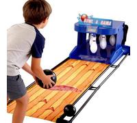 Consola de bolos electrónica de fácil montaje, juego de callejón for interior y exterior con reinicio automático de bolos y retorno de bola, marcador electrónico LED, sonido simulado de rodadura(3.5m)