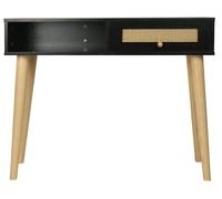 Consola de caña "marine" - 100 x 29 x 81 cm - negro