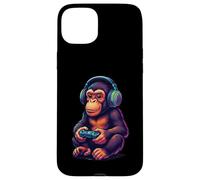 Consola de chimpancé Divertido Video Games Graphic Player Modo Carcasa para iPhone 15 Plus