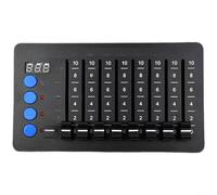 Consola de controlador de iluminación DMX512 de 32 canales con 8 atenuadores, recargable a través de USB-C o batería, salida XLR y RJ45 para control de iluminación de escenario, boda, DJ, fiesta