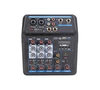Consola De DJ Mezcladora Aduio De 4/6 Canales Con Interfaz De Mezclador De Audio Con Tarjeta De Sonido Bluetooth For Grabación Por Computadora, Karaoke