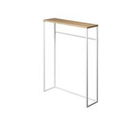 YAMAZAKI 5164 Tower Console Table, White, Steel/Wood, 60 x 18.5 x 80.5 cm