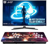 Consola de Juegos Arcade, 29000 Juegos en 1, Juego Retro, 2-4 Jugadores, Compatible con Juego 3D para PC, proyector y TV 1280x720P. 70 cm de Longitud en Total (64, GB)