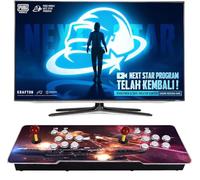 Consola de Juegos Arcade, 29000 Juegos en 1, Juego Retro, 2-4 Jugadores, Compatible con Juego 3D para PC, proyector y TV 1280x720P. cm de Longitud en Total (xj)