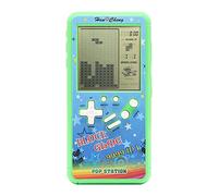 Consola de Juegos de Bloques Retro Consola de Juegos de Ladrillos con Carcasa de Color y Pantalla Grande con tecnología Build 23 y con un Cuerpo pequeño (Verde)