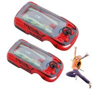 Consola de Juegos de Carreras portátil portátil con Volante y música, Juguetes Familiares interactivos para niños, niños y niñas, educativa lógica y Entrenamiento de atención(Rojo)