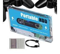 Consola de Juegos de Casete - Mini Gamepad, Consola de Bolsillo | Consola de Arcade Retro Ultra Transparente, emulador de 70 con Salida de TV, Experiencia clásica de 8 bits y 16