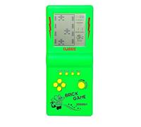 Consola de Juegos de Ladrillos de Pantalla Grande de 3,5 Pulgadas, Juego de Bloques de construcción, Juego de Carreras / Tanques, 23 Juegos clásicos Integrados, Rompecabezas nostálgico (Verde)