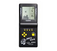 Consola de Juegos de Ladrillos de Pantalla Grande de 3,5 Pulgadas, Juego de Bloques de construcción, Juego de Carreras / Tanques, 23 Juegos clásicos Integrados, Rompecabezas nostálgico (Negro)