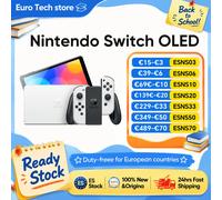Consola de juegos Nintendo Switch OLED con pantalla OLED de 7 pulgadas en blanco o neón (64GB), audio mejorado, puerto LAN con cable. OLED White