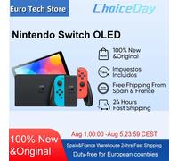 Consola de juegos OLED Nintendo Switch con pantalla OLED blanca o neón (64 GB) de 7 pulgadas, puerto LAN de audio mejorado con cable OLED White