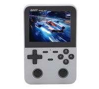 Consola de Juegos Portátil D007, Consola de Juegos Retro con Pantalla a Color de Código Abierto y Accesorios de Disparo de Teclas de Dirección Cruzada (Silver)