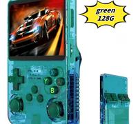 Consola de juegos portátil de código abierto R36S, pantalla grande, gran memoria, batería grande, verde, 128 g.