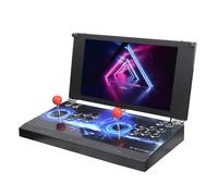 Consola de juegos portátil de mano 26800 en 1, pantalla HD de 17.5 pulgadas, reproductores duales, Pandoras Box DX, máquina de videojuegos retro, búsqueda/oculta/guarda/carga/pausa juegos (azul 26800