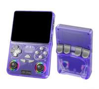 Consola de juegos portátil retro HD, habilitada para WiFi para batallas en línea, compacta de 8,3 x 1,5 x 13 cm para entusiastas de los juegos clásicos (morado)