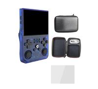 Consola de Juegos portátil Retro R36S, Consola de Juegos portátil Retro con Pantalla IPS de 3,5 Pulgadas, Consolas de Videojuegos de Bolsillo con batería de 4000 mAh, Control 3D Dual (Azul)